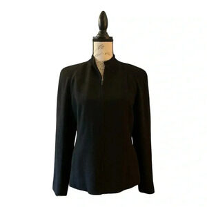 Anne Klein 100% Wool Black Jacket/Blazer size 6